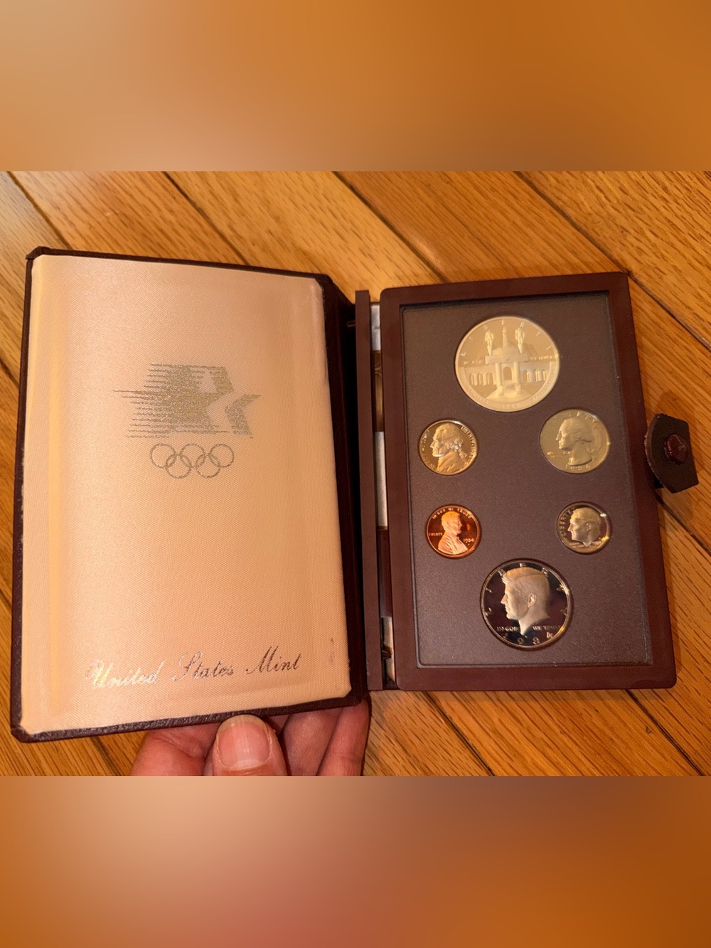 1984 US Mint Proof set Silver Prestige Set with Olympic Silver Dollar
